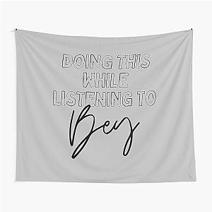 Now Playing: BEYONCE in Black Typography Print Tapestry