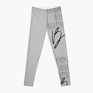 Now Playing: BEYONCE in Black Typography Print Leggings