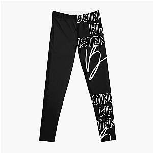 Now Playing: BEYONCE in White Typography Print Leggings