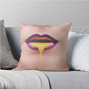 beyonce mouth Throw Pillow RB1807