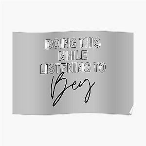 Now Playing: BEYONCE in Black Typography Print Poster RB1807