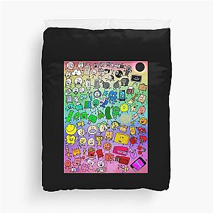 BFDI Inanimate Insanity All Characters (Rainbow) Duvet Cover