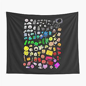 Classic BFDI Inanimate Insanity All Characters (Transparent)  Tapestry