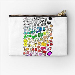 BFDI Inanimate Insanity All Characters (Transparent) Zipper Pouch