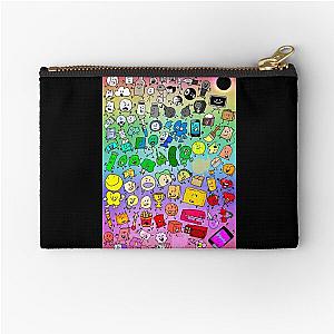 BFDI Inanimate Insanity All Characters (Rainbow) Zipper Pouch