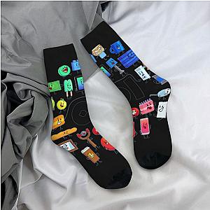 Hip Hop Retro Characters Battle for Dream Island BFDI Pattern Printed Crew Sock