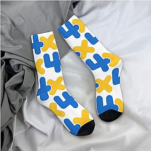 4X Battle for Dream Island BFDI 4 and X Seamless Pattern Printed Crew Sock