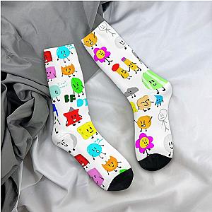 Characters Battle for Dream Island BFDI Seamless Printed Crew Sock