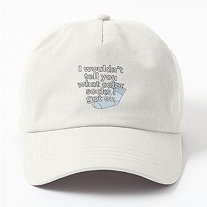 I wouldn't tell you what color socks I got on a Bhad Bhabie dad hat