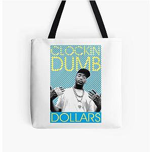 A Rapper Record Producer Slick Rick Clocking Dollars With Big Daddy Kane Dj Electronic All Over Print Tote Bag