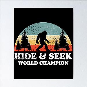 Bigfoot Hide World Champion Retro Poster