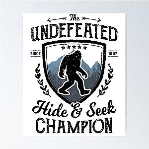 Bigfoot Undefeated Champion Sasquatch T-Shirt Poster