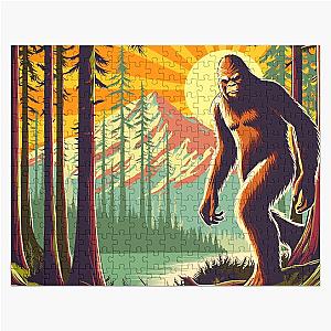 Bigfoot Out for a Morning Walk Jigsaw Puzzle