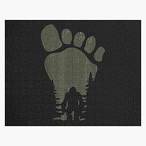 Sasquatch in the Forest Footprint Jigsaw Puzzle