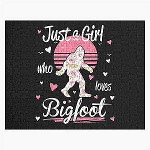 Bigfoot Shirt A Girl Who Loves Bigfoot Puzzle