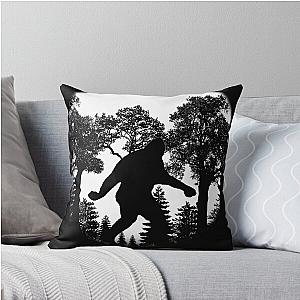Bigfoot Silhouette Throw Pillow