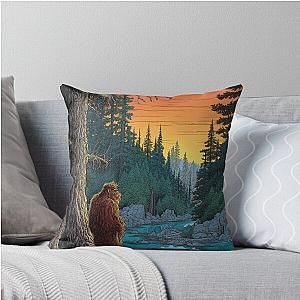 Deep Thoughts with Bigfoot Throw Pillow