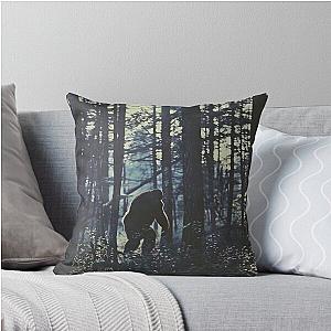Bigfoot in the Forest Photo Art Classic Throw Pillow