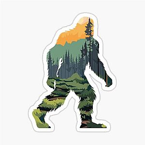 Sasquatch Cryptozoology Graphic Art Sticker
