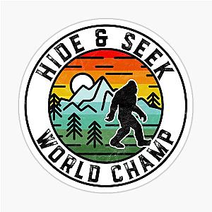 Hide and Seek World Champion Retro Funny Nature Outdoors Sticker