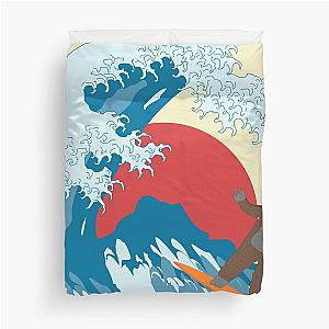 Big lez show on great wave, sunny day on beach, druggo, funny bigfoot, great wave off kanagawa, duvet cover