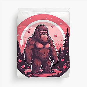 Bigfoot Hearts Art Duvet Cover