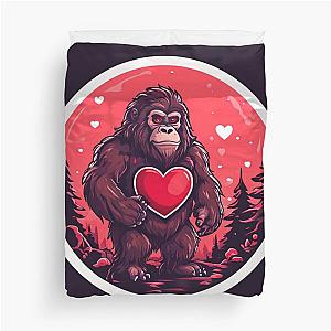 Bigfoot Hearts Duvet Cover