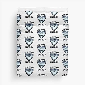 Big Foot Energy Dark Blue Text Bigfoot Duvet Cover