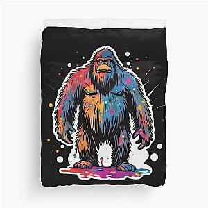 Colorful Bigfoot Duvet Cover