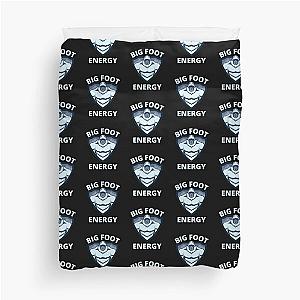 Big Foot Energy - Light Blue Text (Big Foot Sasquatch) Duvet Cover