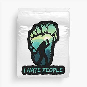 I Hate People Bigfoot Duvet Cover