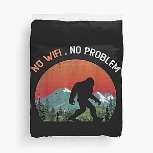 Funny Hiking Camping with Bigfoot Duvet Cover