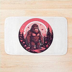 Bigfoot Heart Art Bath Mat