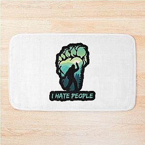 I Hate People Bigfoot Bath Mat
