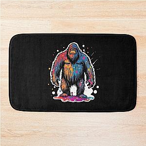 Colorful Bigfoot Bath Mat