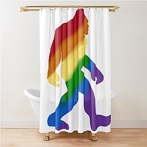 Rainbow Bigfoot Shower Curtain