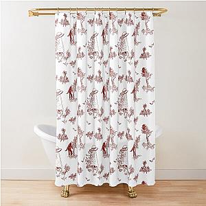 Cryptid Pastoral Bigfoot Aliens and Mothman Shower Curtain