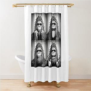 Cute Bigfoot Selfie Photo Funny Sasquatch Lover Shower Curtain
