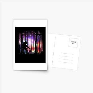 Bigfoot Northern Lights Colorful Galaxy Aurora Gift Postcard