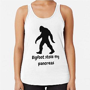 Bigfoot Stole My Pancreas Racerback Tank Top