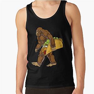 Bigfoot Sasquatch Carrying Taco Funny Tank Top