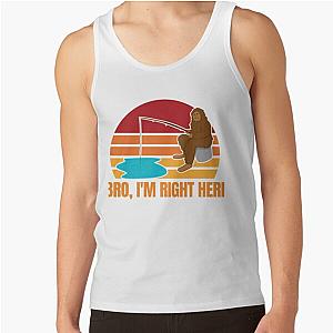 Fishing Bigfoot Sasquatch Tank Top