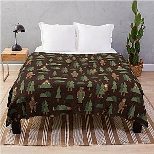 Bigfoot Forest Throw Blanket
