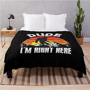 Bigfoot Funny Mountains Yeti Sasquatch Throw Blanket