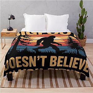 Bigfoot Doesn't Believe in You Throw Blanket