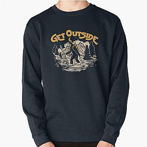 Get Outside Hiking Sasquatch Mountains Outdoor Bigfoot Pullover Sweatshirt