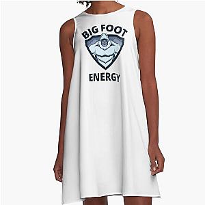 Big Foot Energy Dark Blue Text A-Line Dress