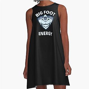 Big Foot Energy A-Line Dress in Light Blue