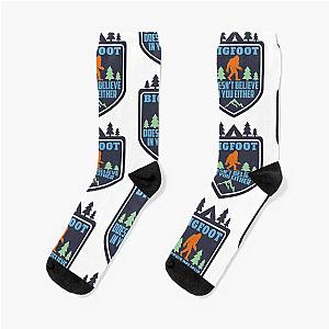 Bigfoot Doesn't Believe in You Funny Sasquatch Bigfoot Monster Socks