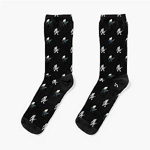 Bigfoot with Gun Pattern - Black Sock